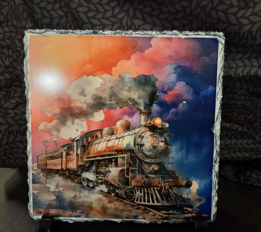 Train Photo Slate